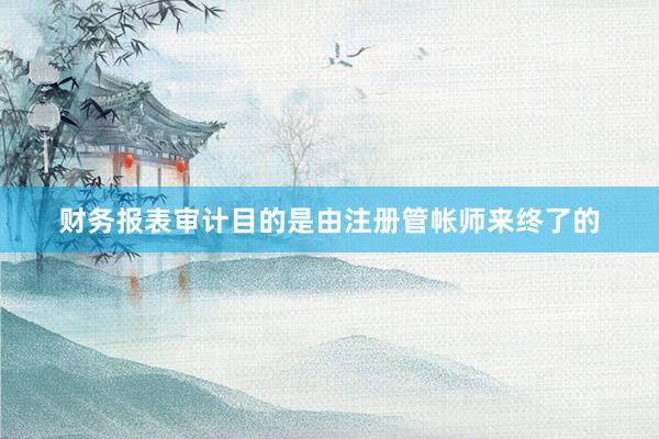 财务报表审计目的是由注册管帐师来终了的